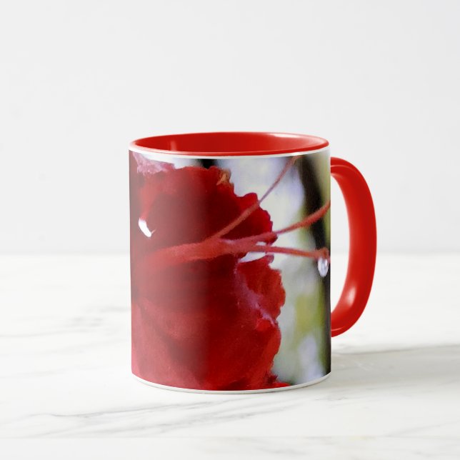 Mug Fleurs d'azalée rouge (Devant droit)