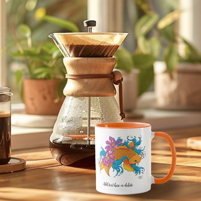 Mug Fleurs de cerisiers de Lotus Koi Fish (Créateur téléchargé)