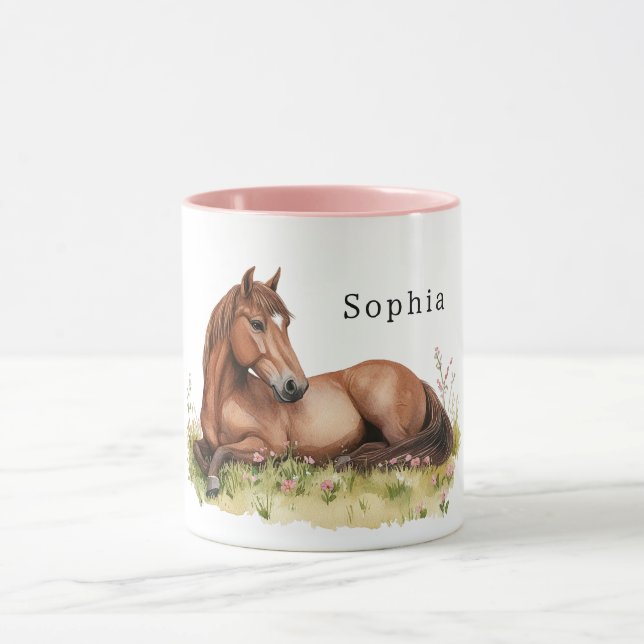 Mug Fleurs de cheval dans l'herbe (Centre)