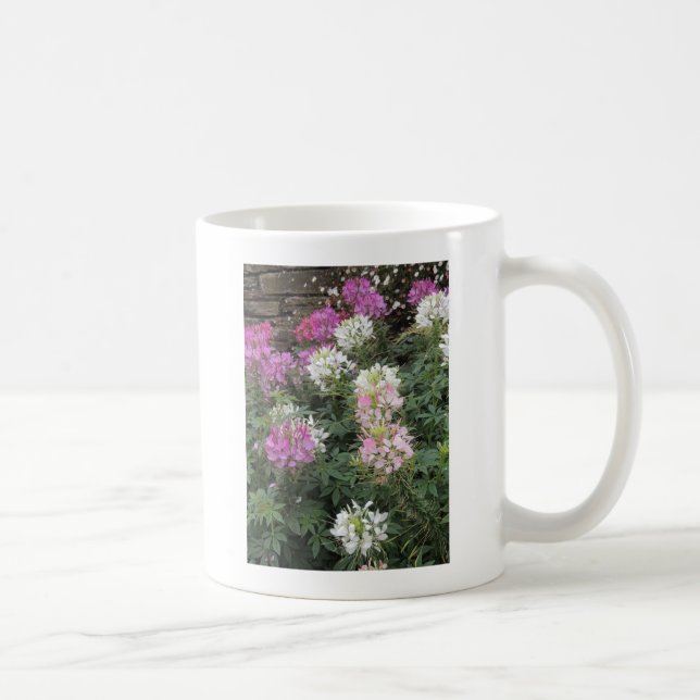 Mug Fleurs de Clé rose et blanc (Droite)
