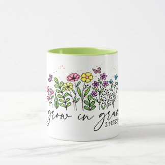 MUG FLEURS DE CONCEPTION SIMPLE "GROW IN GRACE" BIBLE