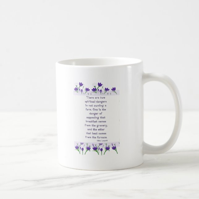 Mug Fleurs de crocus de ressort de citation d'Aldo (Droite)