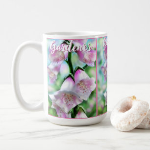Mug Fleurs de digitale florales rose personnalisées po