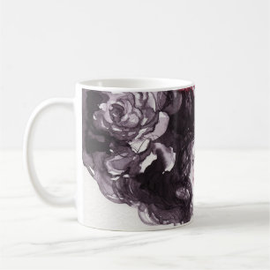 Mug Fleurs de femme, Arrière - plan d'aquarelle de mod