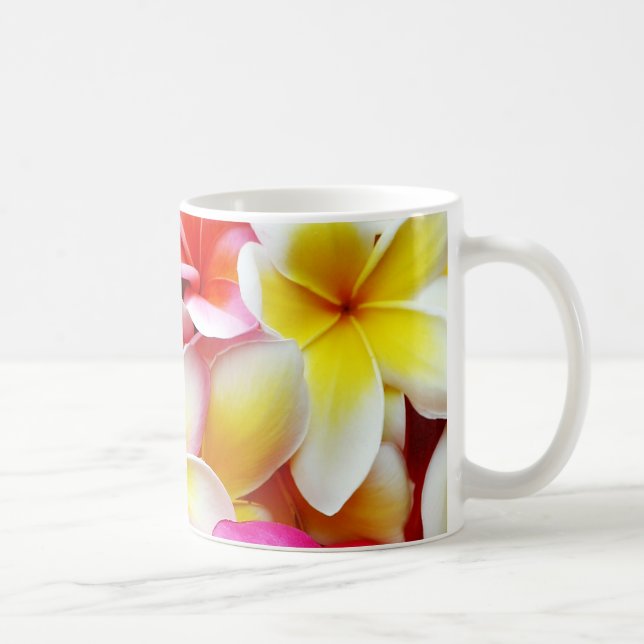 Mug Fleurs de Hawaïen de fleur d'Hawaï de Frangipani (Droite)