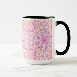 Mug Fleurs de jardin rétro en rose