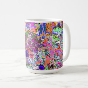 Mug Fleurs de jardin rose chaleureux et vert citron ps