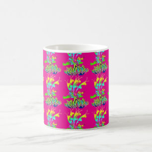 Mug Fleurs de jardin rose chaud