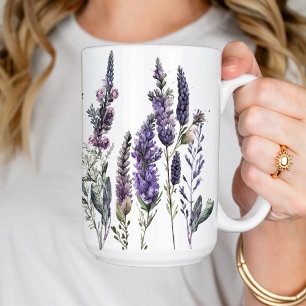 Mug Fleurs de lavande aquarelle