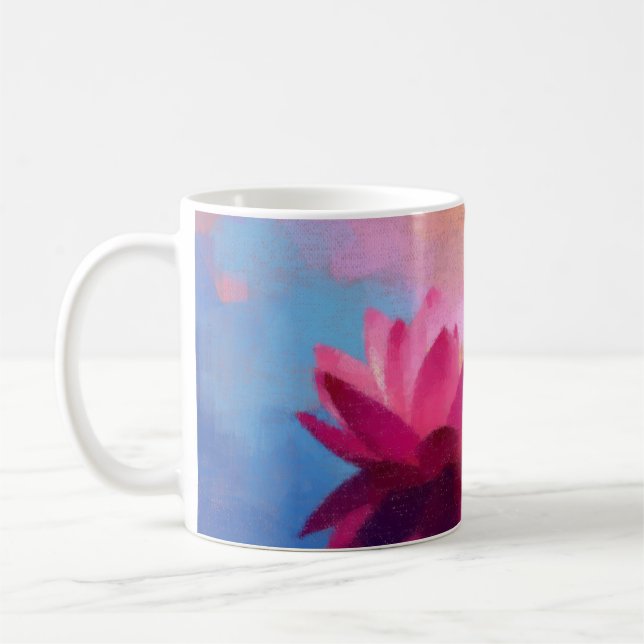 Mug Fleurs de Lotus Abstraites colorées (Gauche)