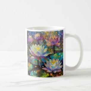 Mug Fleurs de lotus délicates s'épanouissant dans la n