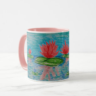 Mug Fleurs de Lotus Dessin Combo Musique