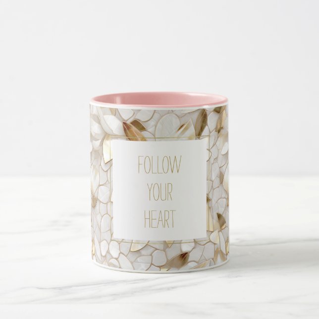 Mug Fleurs de Lotus Or Blanc (Centre)