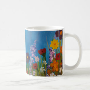 Mug Fleurs de maïs bleues dans un pré fleur sauvage