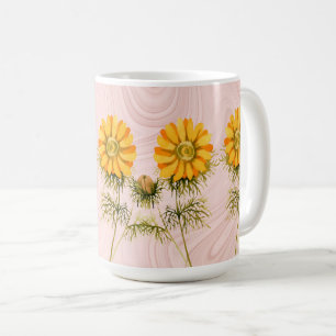 Mug Fleurs de marbre rose Faux