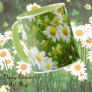 Mug Fleurs de marguerite printanière Coupe d'art du ja