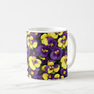 Mug Fleurs de Pansy Jaune et Violet