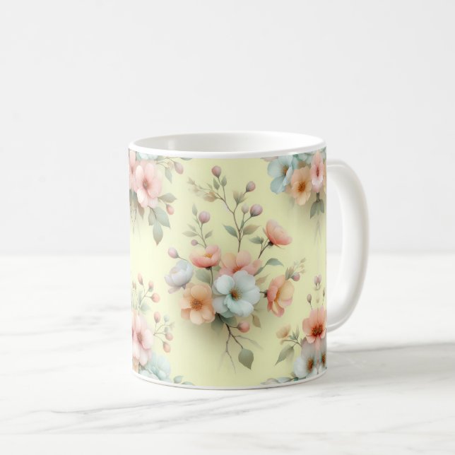 Mug Fleurs de Pâques printanières (Devant droit)