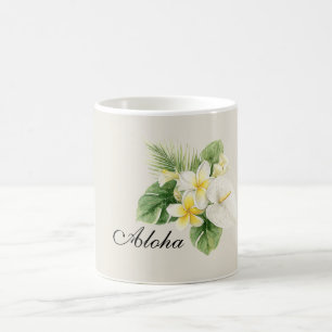 Mug Fleurs de Plumeria Tropicales Aloha