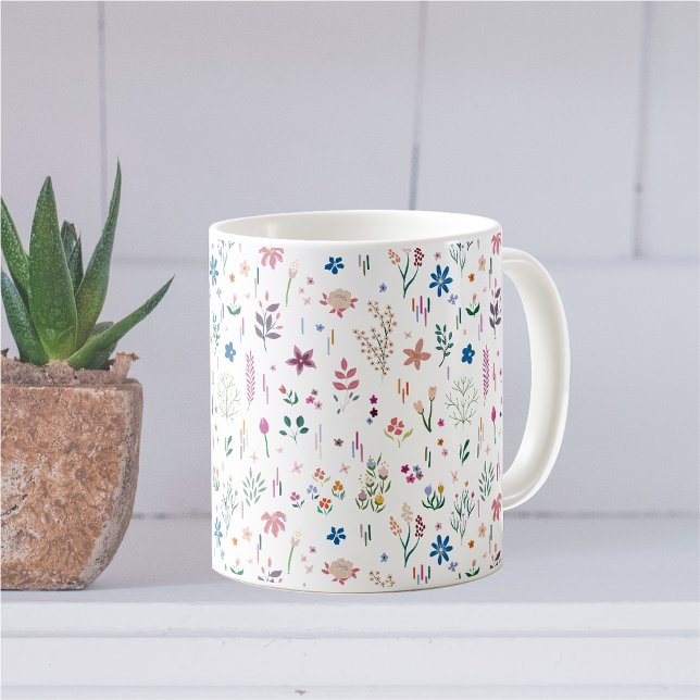 Mug Fleurs de prairie Modèle Floral moderne (Créateur téléchargé)