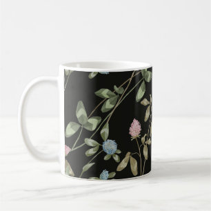 Mug Fleurs de prairie trèfle imprimés maison de campag