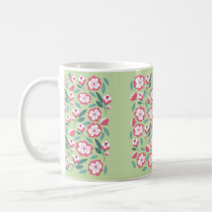 Mug Fleurs de printemps et herbes motif sans soudure