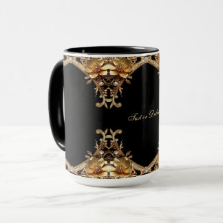 Mug Fleurs Décoratives Dorées