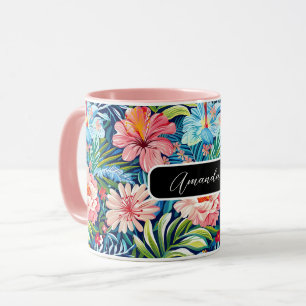 Mug Fleurs d'été Motif floral tropical joli