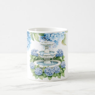 Mug Fleurs d'hortensia aquarelle
