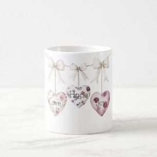Mug Fleurs d'inspiration Amour Espoir Joie Cœur Arc