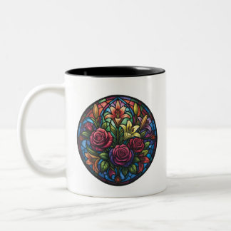 Mug Fleurs en Verre Coloré