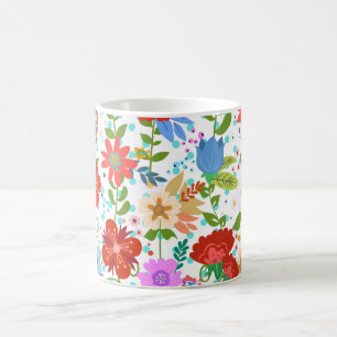 Mug Fleurs Et Feuilles