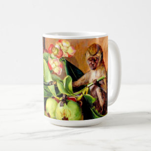 Mug Fleurs et fruits de Mangosteen; Singe de Singapour