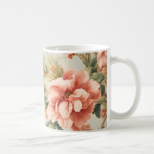 Mug Fleurs Exquises Extraordinaires, Feuilles. Peintur (Droite)