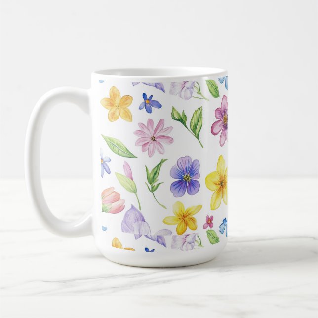 Mug Fleurs Floral Pattern Sublimation-95651 (Gauche)