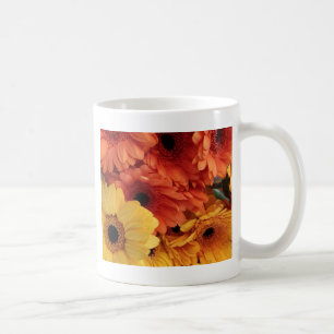 Mug Fleurs Gerbera Lumineuses, Jaune Orange, Flora