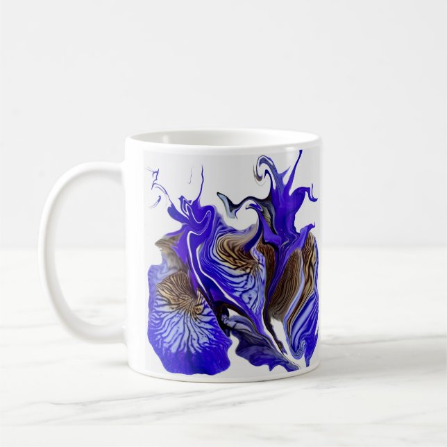Mug Fleurs Iris Violets (Gauche)