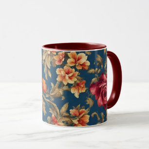 Mug Fleurs Italiennes Exquises Vintage Grande