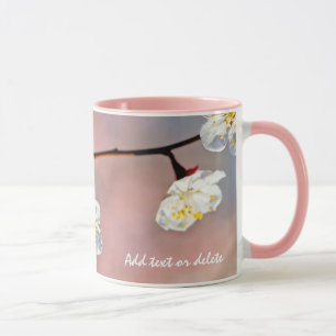 Mug Fleurs japonaises fascinantes d'abricot