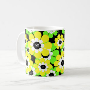Mug Fleurs jaune-vert