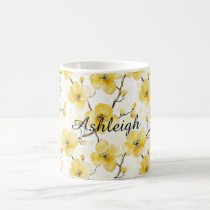 Mug Fleurs jaunes d'or
