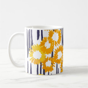 Mug Fleurs Jaunes : Vintage peint à la main