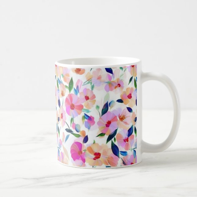 Mug Fleurs Lucides Floral Vibrant Botanique Coloré (Droite)