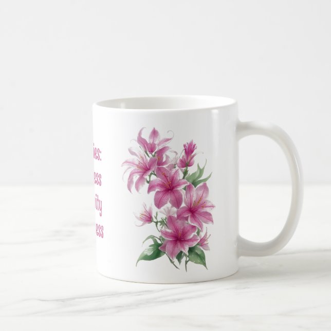 Mug Fleurs Lys Orientales Roses (Droite)