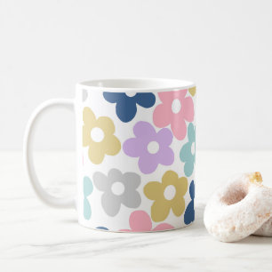 Mug Fleurs marguerites super Retro Boho Floral