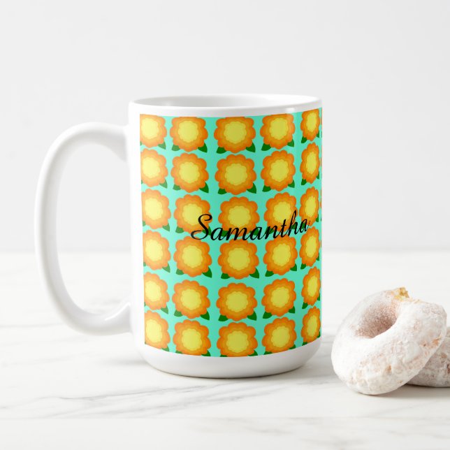 Mug Fleurs Marigold (Avec donut)