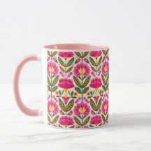 Fleurs Mexicaines Rose Fuchsia Floral BOHO Chic