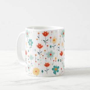 Mug Fleurs mignonnes colorées Motif