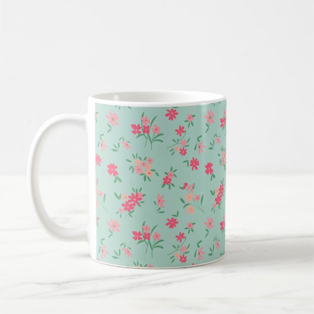 Mug Fleurs minuscules Roses Dainty (Gauche)
