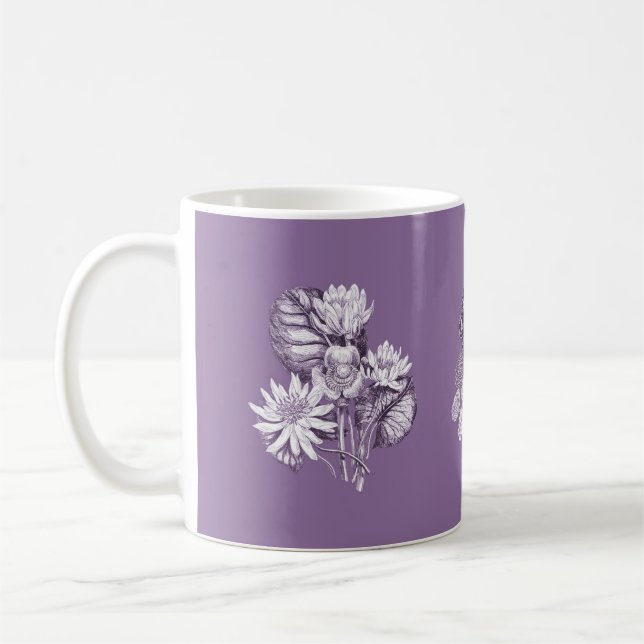 Mug Fleurs monochromes en lavande (Gauche)